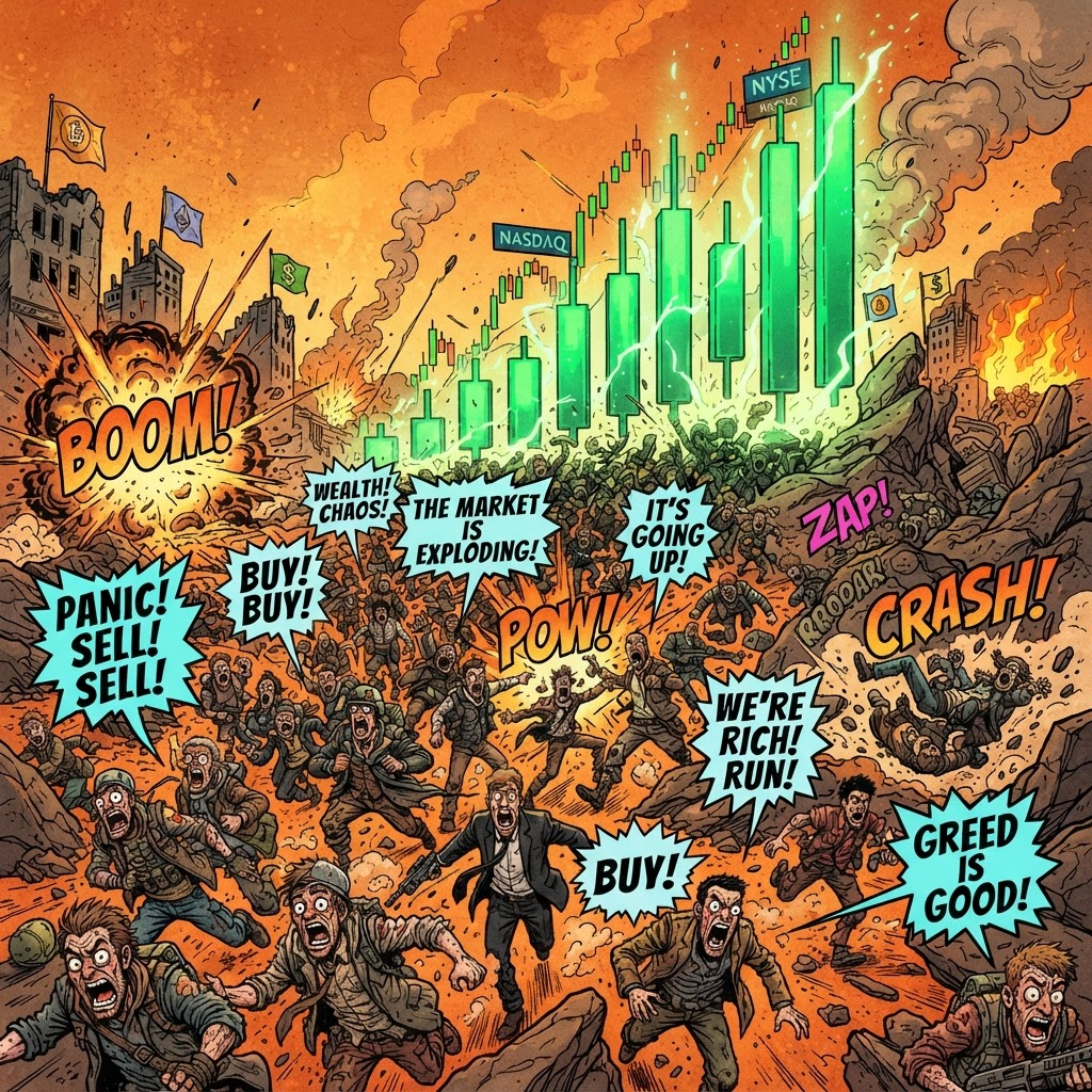 Thousands of traders in battle